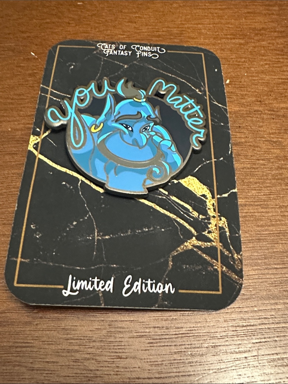 You Matter Blue Genie Glow in the Dark Enamel Pin - Limited Edition
